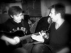 Stas Sagdeyev and Alex Vitkovskiy making music